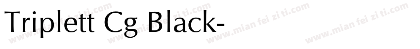 Triplett Cg Black字体转换